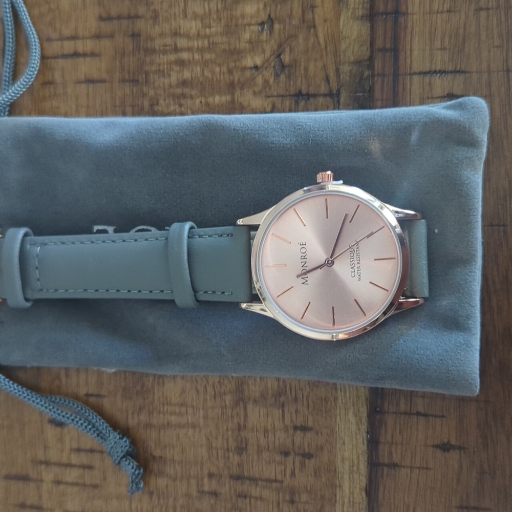 Blue watch With Silver Face